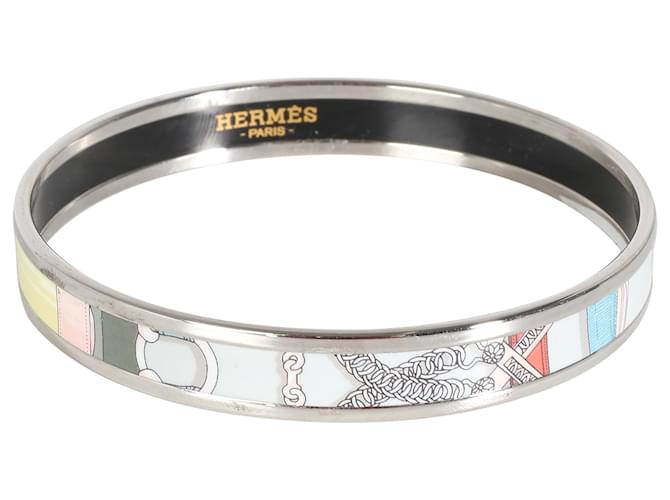 Hermès Hermes Cavald'or Fin Romantique Narrow Bracelet Palladium  ref.1424913