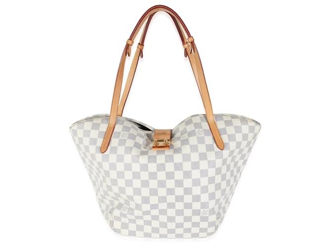 Louis Vuitton Damier Azur Canvas Salina PM Blue Beige Cloth  ref.1424920