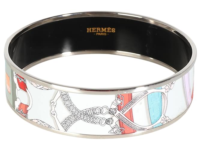 Hermès Hermes Cavald'or Large Romantique Wide Bracelet Palladium  ref.1424932