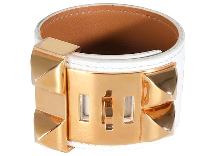 Hermès Hermes Collier de Chien Leather Gold Plated Bracelet Gold-plated  ref.1424934