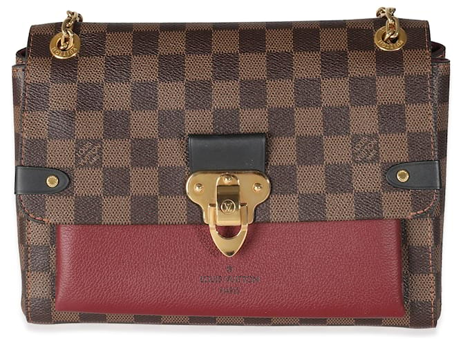 Louis Vuitton Bordeaux Damier Ebene Lona Vavin PM Marrom  ref.1424938