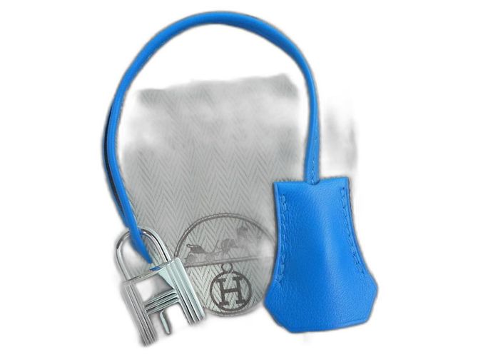 bell, pull tab and new hermès padlock for hermès bag dustbag Blue