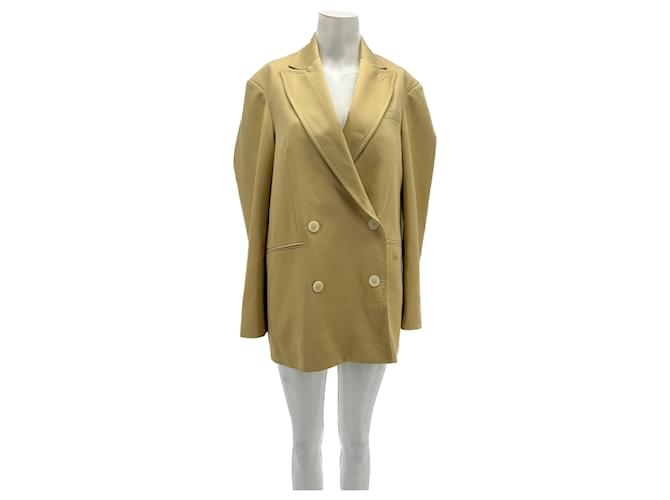 Autre Marque NACKIYÉ Chaquetas T.FR 36 Algodón Beige  ref.1425069