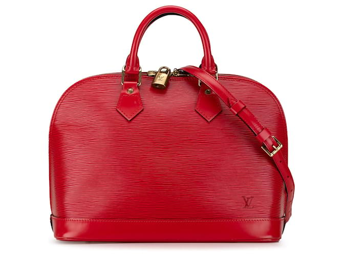 Louis Vuitton Alma PM en Epi rojo Roja Cuero  ref.1425115