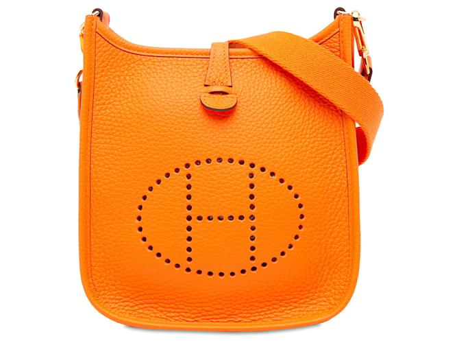 Hermès Laranja Clemence Evelyne TPM 16 Couro Bezerro-como bezerro  ref.1425122