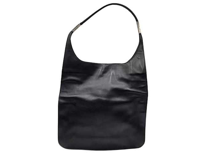 Sac à bandoulière hobo en cuir noir Gucci  ref.1425183