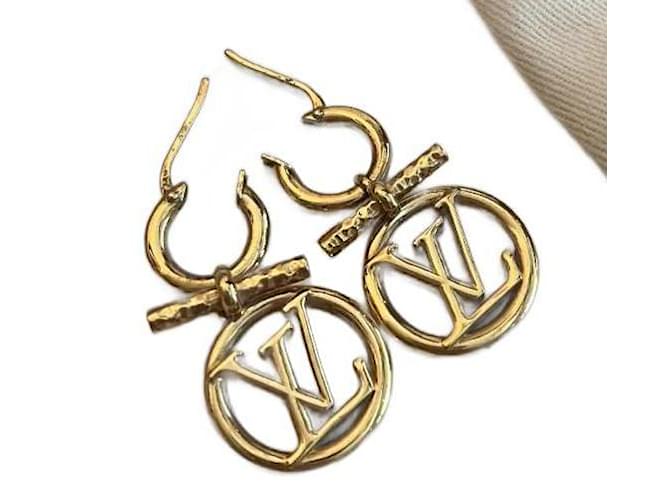 Louis Vuitton Boucles d'oreilles Bébé Louise Plaqué or Bijouterie dorée  ref.1425198