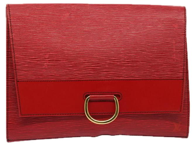 LOUIS VUITTON Epi Jena Clutch Bag Red M52727 LV Auth 76242 Leather  ref.1425212