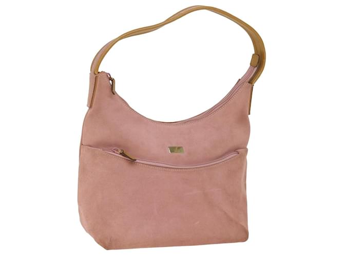 Sac à épaule GUCCI Suède Rose 001 3386 1705 Auth 77012 Suede  ref.1425228