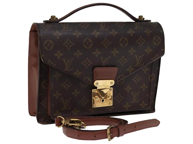 LOUIS VUITTON Monogram Monceau 28 Hand Bag 2way M51185 LV Auth 76328 Cloth  ref.1425249