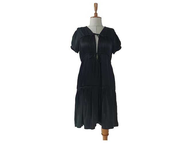 Autre Marque Vestido de seda negro Rabens Saloner