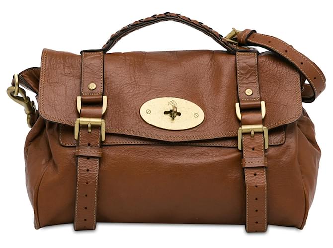 Mulberry Bolsa Alexa de amora marrom Couro  ref.1425488