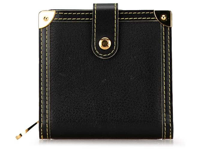 Zippy Cartera compacta con cremallera Suhali negra de Louis Vuitton Negro Cuero  ref.1425501