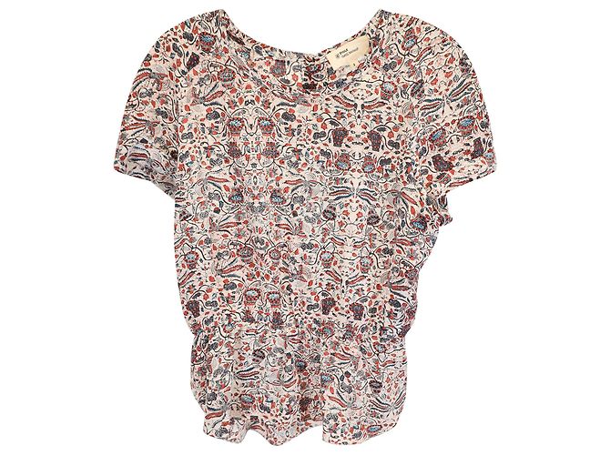 Blusa stampata Isabel Marant Étoile in seta multicolore