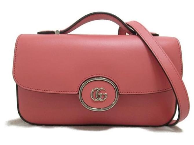 Bolsa de ombro mini Gucci de couro 739722AABSG6701 em ótimo estado Rosa  ref.1425637