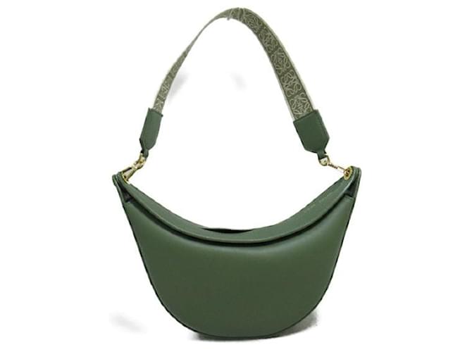 Sac à bandoulière en cuir Loewe Luna en très bon état Vert  ref.1425666