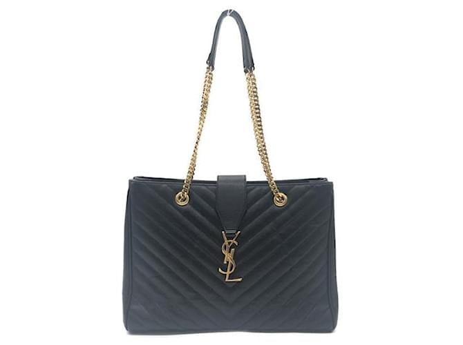 Yves Saint Laurent Taschen Tasche Schwarz Goldkette Yves Saint Ysl