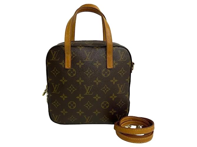 Sac à épaule en toile Spontini Louis Vuitton M47500 en très bon état Marron  ref.1425681