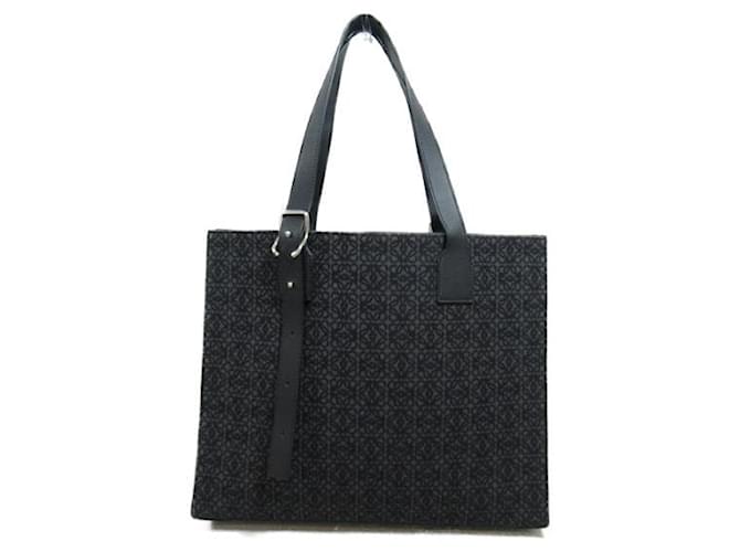 Sac fourre-tout en toile Loewe Anagram Sac en toile B692K96X021268 en très bon état Noir  ref.1425690