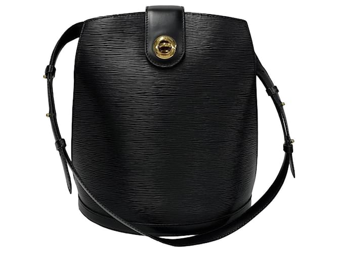 Bolsa de ombro de couro Louis Vuitton Cluny M52252 em muito bom estado Preto  ref.1425735