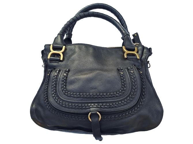 Sac à main Chloé Marcie en cuir noir