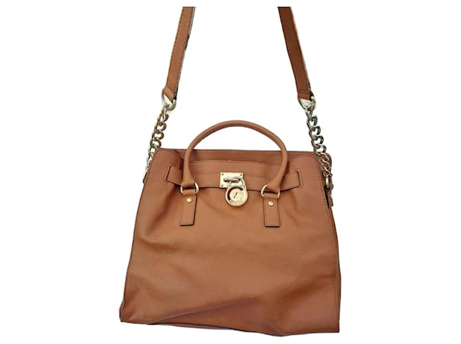 Sac Michael kors Hamilton Cuir Camel  ref.1425805