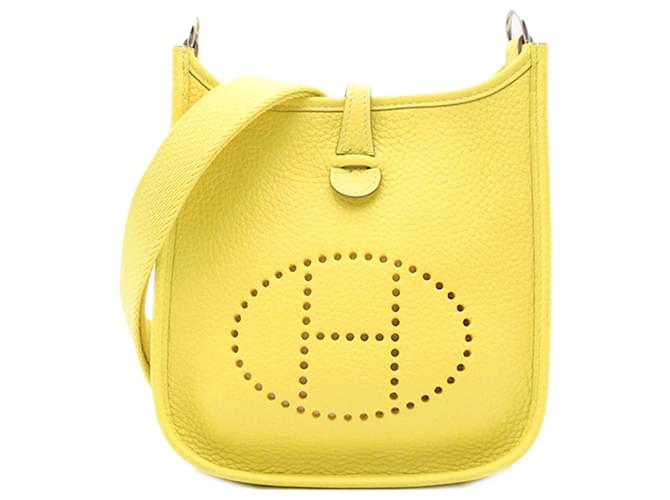 Evelyne Hermès Évelyne II TPM en Cuir Clémence Jaune Veau façon poulain  ref.1425871