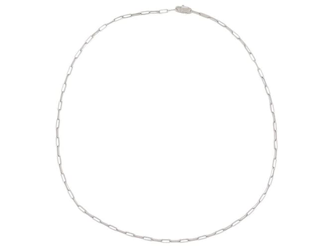 NINE DINH VAN CHAIN LINK S 602102 42 18K GOLD NEW NECKLACE Silvery White gold  ref.1425918