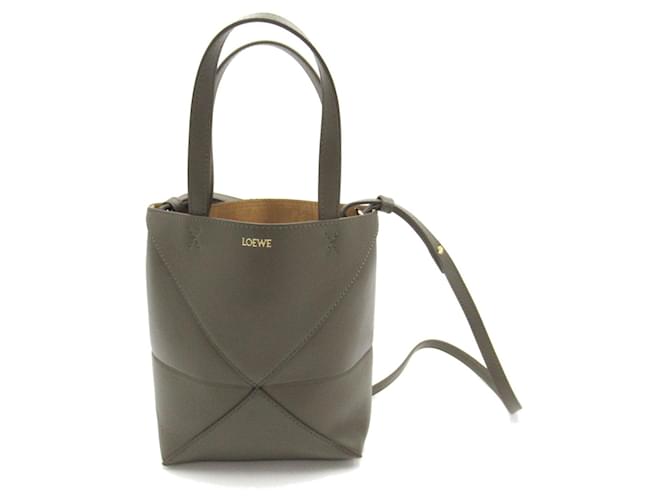 Sac fourre-tout en cuir Loewe Puzzle en excellent état Marron  ref.1426026