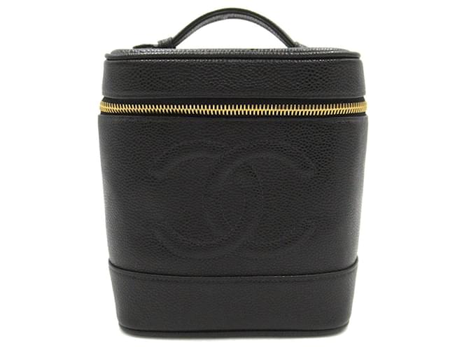 Sac Vanity en cuir Chanel AO1998 en très bon état Noir  ref.1426043