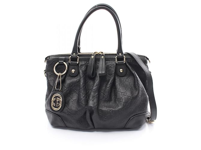 Gucci Sukey Guccissima Handbag Leather Handbag 347902 in Very Good Condition Black  ref.1426051