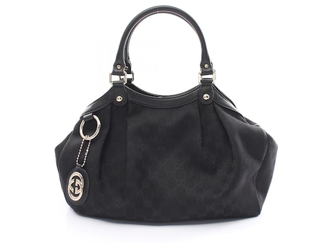 Gucci GG Canvas Sukey Handbag Canvas Tote Bag 211944 in Great Condition Black Cloth  ref.1426071