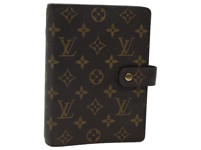 LOUIS VUITTON Monogramm Agenda MM Tagesplaner Cover R20105 LV Auth bs15115 Leinwand  ref.1426114