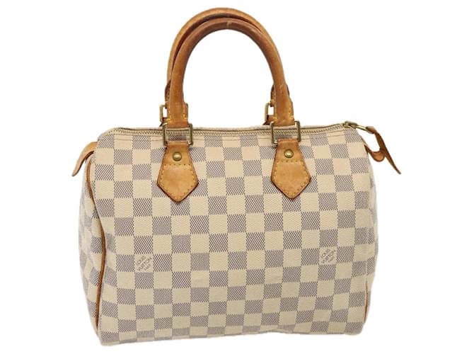 LOUIS VUITTON Bolso de Mano Speedy 25 Damier Azur N41534 LV Auth 77168  ref.1426139