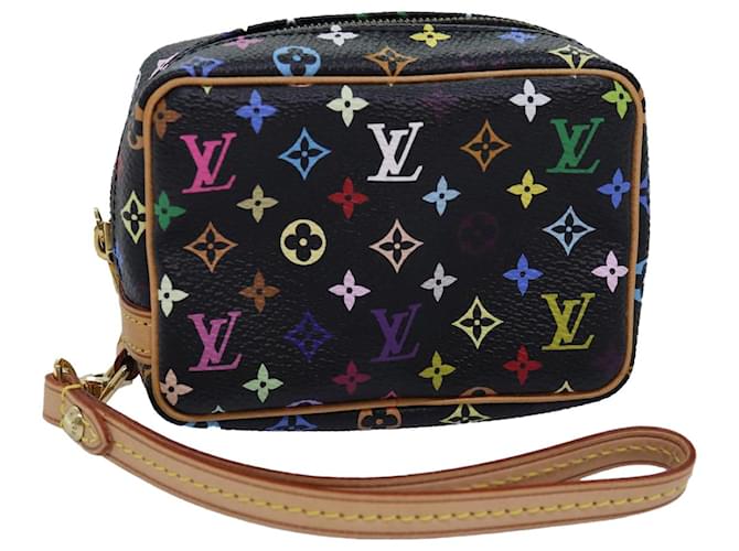 LOUIS VUITTON Monogram Multicolor Trousse Wapity Pouch Black M58034 Auth ac3003A  ref.1426184