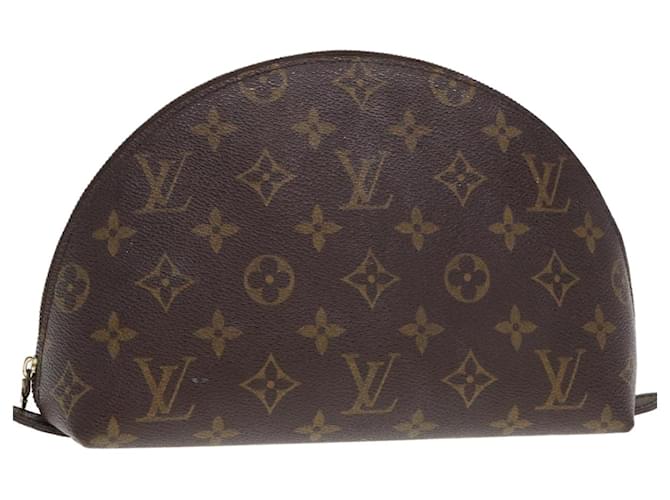 LOUIS VUITTON Trousse Demi Ronde Monogram Pouch Cosmétique M47520 LV Auth 76783 Toile Monogramme  ref.1426214