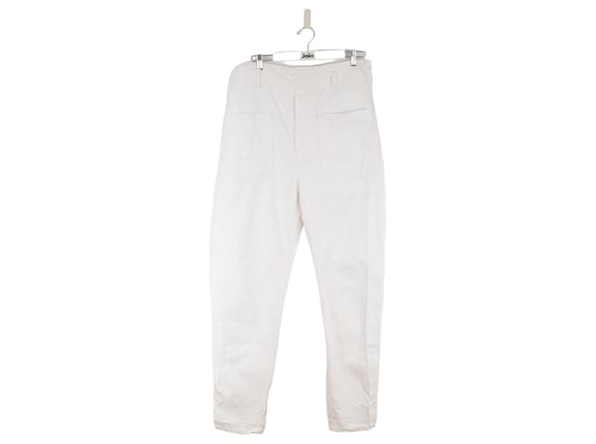 Isabel Marant Jean droit en coton Blanc  ref.1426290