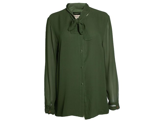 Autre Marque Eine andere Sache, transparente Bluse in Grün