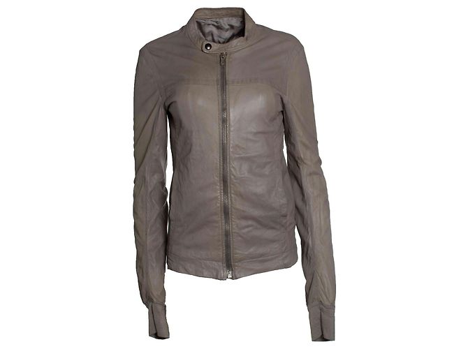 Rick Owens, Olmar & Mirta Lederjacke in Grau