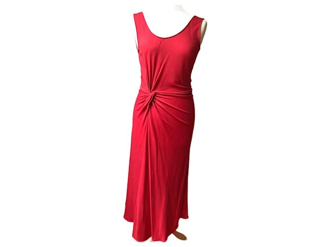 Christian Dior Dresses Red Viscose  ref.1426333