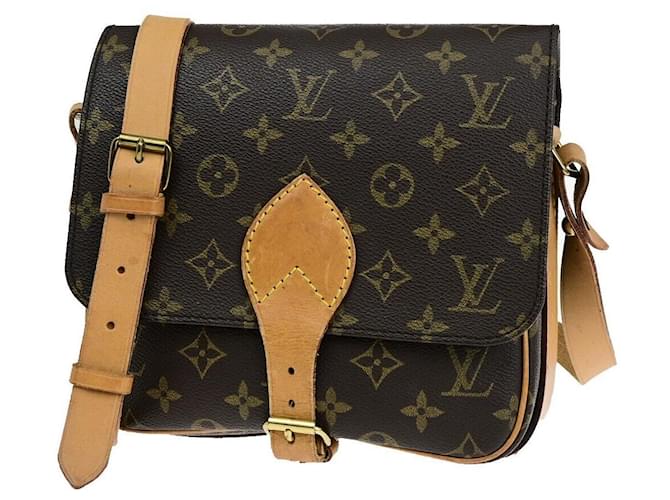 Louis Vuitton Cartouchiere Brown Cloth  ref.1426471