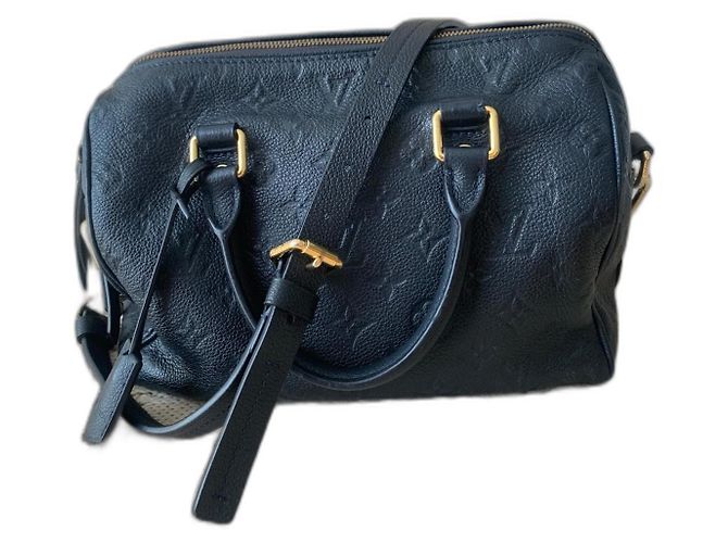 Louis Vuitton Speedy cuir empreinte Bleu Marine