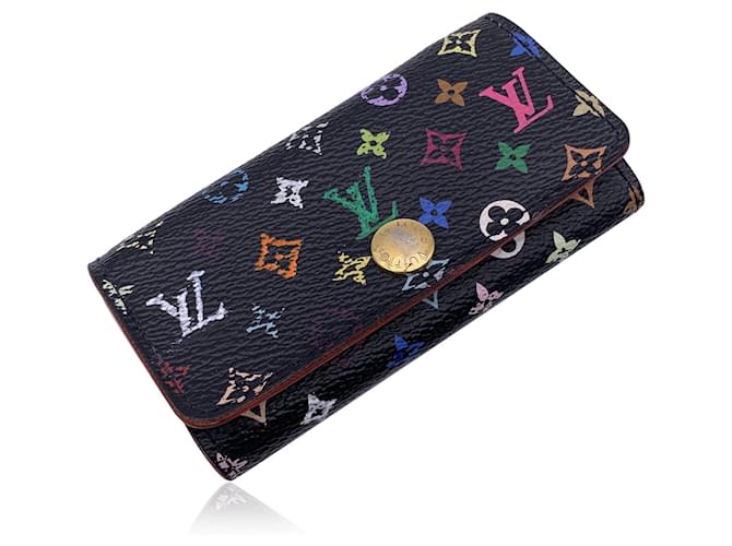 Louis Vuitton Porte-clés Multicles 4 Murakami Multicolore Noir Toile  ref.1426549