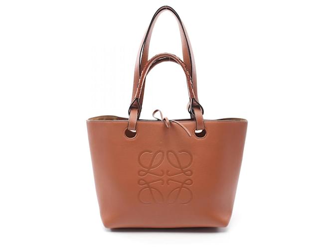 Sac à main en cuir Loewe Anagram Tote Small A717S72X02 en très bon état Marron  ref.1426581