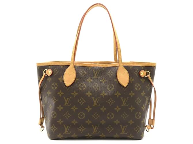 Louis Vuitton Neverfull PM Canvas Tote Bag M40155 in Very Good Condition Brown Cloth  ref.1426598