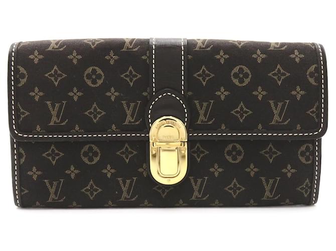 Carteira longa Louis Vuitton Porte Feuille Sarah em lona M63006 em muito bom estado Marrom  ref.1426606