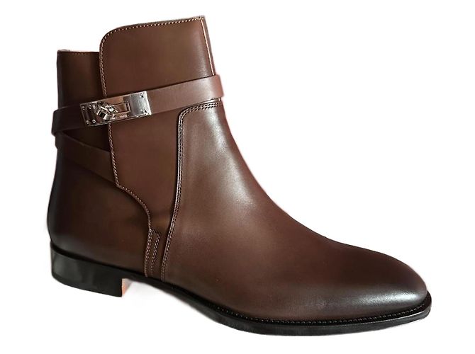 Hermès Boots Brown Leather