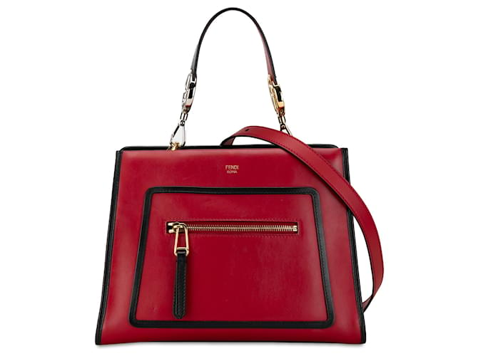 Fendi Kleine Rote Leder Runaway Tasche