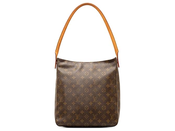 Louis Vuitton Looping GM Monograma Marrom Couro Lona  ref.1426777