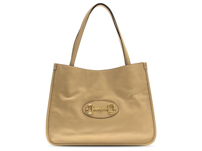 Gucci-Horsetbit aus goldenem Leder 1955 Tote Kalbähnliches Kalb  ref.1426794